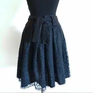 Vintage 80's Cotton Black Lace Skirt Size 11/12